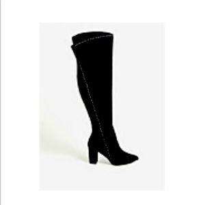 Torrid Black studded over the knee boot (Wide-With)
